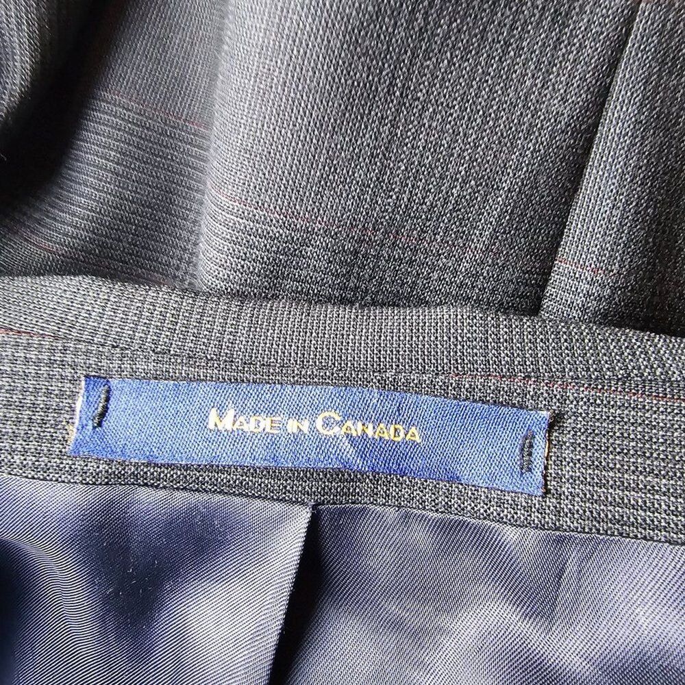 Vintage Polo University Club by Ralph Lauren Wool Suit Jacket Windowpane Size 40 - Picture 9 of 9